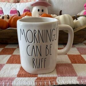 SOLD Rae Dunn ‘Mornings Can Be Ruff’ Mug